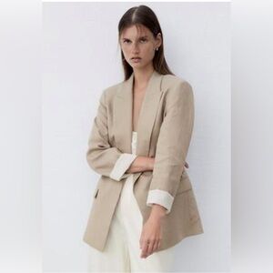 Lightweight Zara Linen Blazer - NWOT